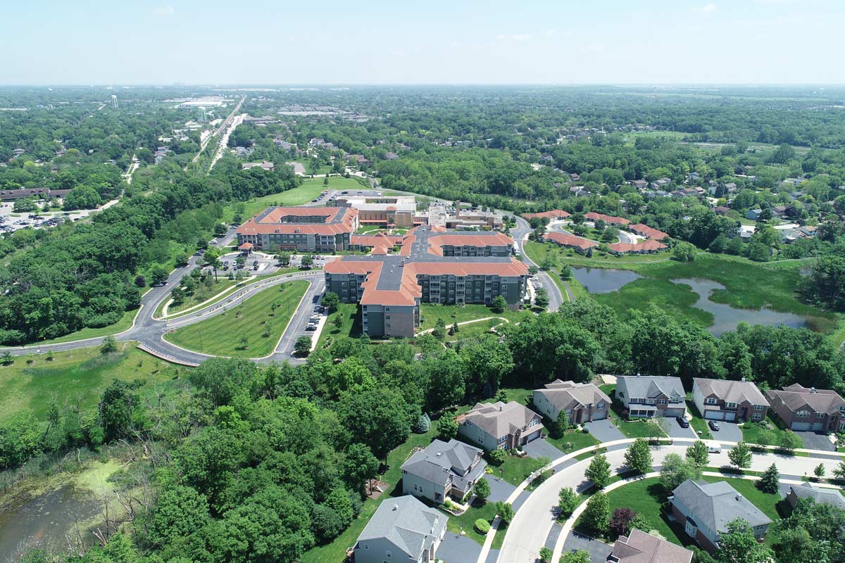 The Oaks at Bartlett | Exterior aerial view