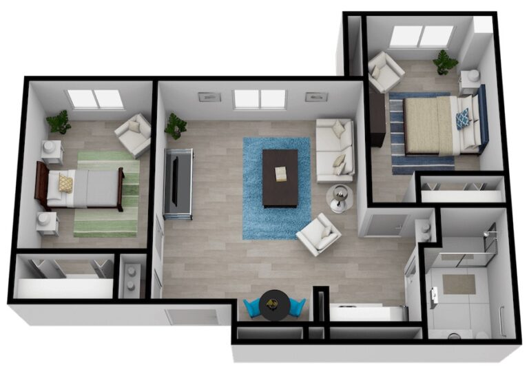 The Oaks at Bartlett | AL216, Two bedroom, One Bath